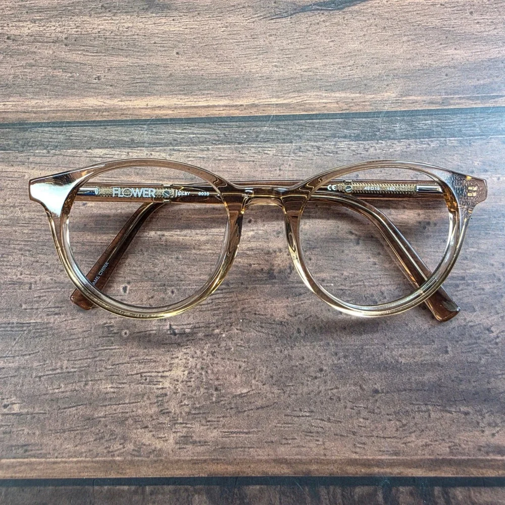Flower by Drew Barrymore‎ Lilly 6035 290 Brown Round Cat Eye Frames 49-19-140